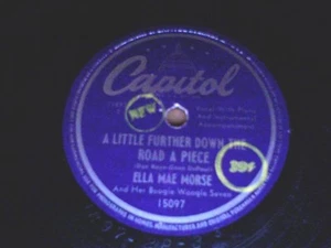 EX 78 rpm ELLA MAE MORSE A Little Further down the Road a Piece / Bombo B Bailey - Picture 1 of 10