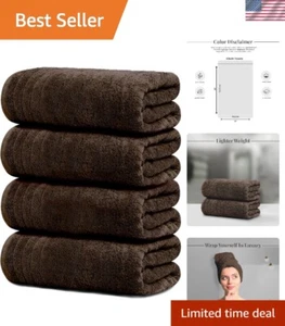 Opulenti Confezione da 4 Asciugamani da Bagno Extra Large - 100% Cotone, Morbidi ed Efficienti Energetici - Foto 1 di 9