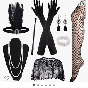 ELECLAND 10 Pieces 1920s Flapper Great Gatsby Accessories Set