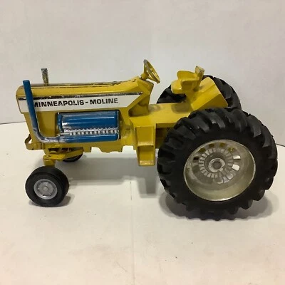 Vintage Ertl Minneapolis Moline Mighty Pulling Tractor Yellow Diecast Metal - Image 1 of 4
