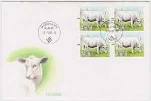 Aland FDC 2001 Frama, Cow Charolais (Bos primigenius taurus), Mint - Picture 1 of 1