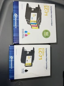 3er-Pack + schwarze Standard-Tintenpatronen - kompatibel mit Brother LC 71 Tinte Neu - Bild 1 von 5