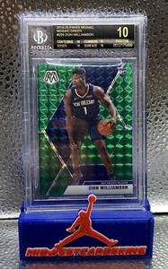 2019-20 Panini Mosaic Green Prizm #209 Zion Williamson RC BGS 10 BLACK LABEL