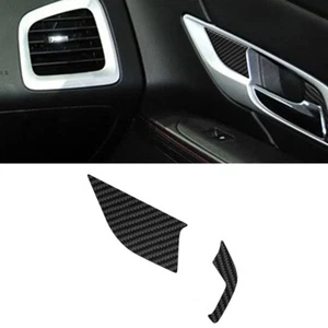 2Pcs Carbon Fiber Interior Passenger Side Door Handle Cover Trim For GMC Terrain - Picture 1 of 13