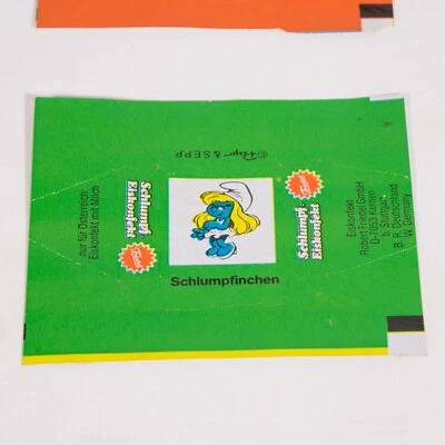 Vintage Eiskonfekt Papier Schlumpf Schlumpf German Sweet Wrappers Sammlung - Bild 1 von 4