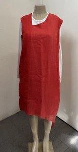 Schönes bananenblaues Kleid, Farbe rot, Made in Australia, 100% Leinen, Größe L, Neu mit Etikett - Bild 1 von 8