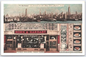 Vintage Horn & Hardart Automat Times Square NYC Skyline Postcard - Picture 1 of 2