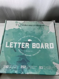 Little Hippo 12x12 Double Sided Letter Board with Stand and Over 600 Letters! - Picture 1 of 6