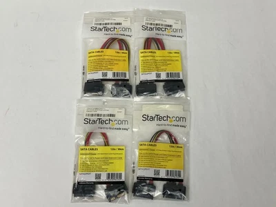 Brand New 4 StarTech SATA22PEXT 12in 22 Pin SATA Power and Data Extension Cable - Image 1 of 4