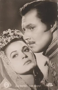 Fotopostkarte Film unsigniert Ivan Desny und Eva Bartok - Bild 1 von 1