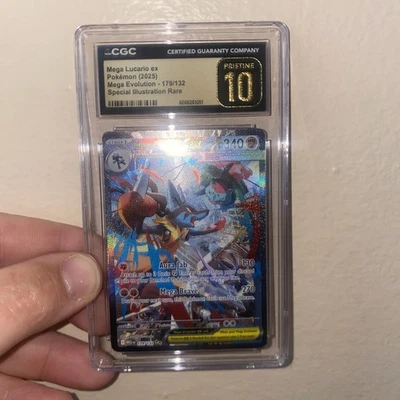 CGC 10 Pristine - Mega Lucario ex 179/132 SIR - Pokemon Mega Evolution Base Set - Image 1 of 2