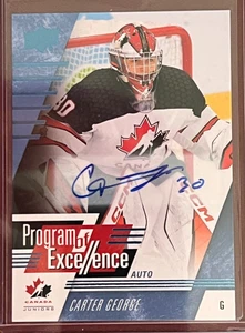 Carter George Pride Of The Program Auto 2024 UD Team Canada #145 - Picture 1 of 2