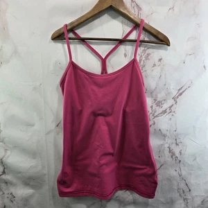 Lululemon Tank Top Womens 10 Pink Built In Shelf Bra Y T Racerback Magenta Hot - Picture 1 of 10