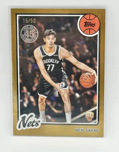 2025/26 Topps Basketball Ben Saraf Rookie Mojo Gold Auto /50 - Bild 1 von 2