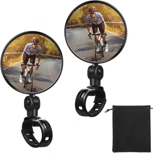 Juego de 2 espejos retrovisores giratorios 360° para bicicleta manillar gran angular - Imagen 1 de 7