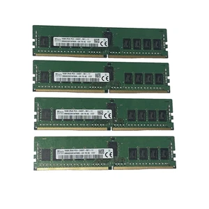 64GB SK Hynix (4x16GB) 2Rx8 PC4-2400T DDR4 ECC RDIMM HMA82GR7AFR8N-UH Server RAM - Photo 1/2