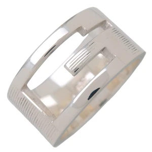 GUCCI G-Outcut Ring SV925 US9.5 EU61 HK21 Silver 224031 Authentic Used F/S - Picture 1 of 8