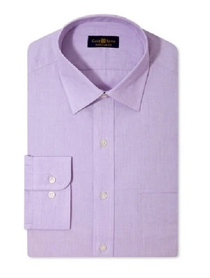 Camisa de vestir informal de manga larga púrpura calce regular para hombre Club Room $90 15 34/35 M Foto 1 de 4