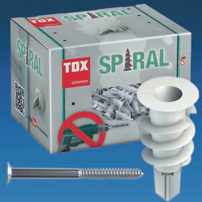 Carton-Gesso Rigibs Cartongesso Tassello Tox Spirale 32 Cavità Incl. Viti - Immagine 1 di 3