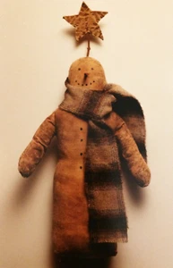 PATTERN Primitive Starlight SNOWMAN DOLL 14" - Sunnyknoll Folk Art 1998 OOP EASY - Picture 1 of 3