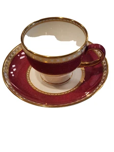 Wedgwood W1813 Ulander Powder Ruby Cup & Saucer 12 Available - Picture 1 of 7