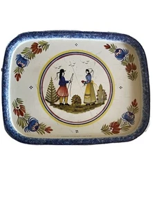 Bandeja de metal para servir Quimper France - Imagen 1 de 6