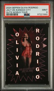 2024 Geffen Olivia Rodrigo GUTS World Tour Trading Card Kansas City PSA 9 MINT - Picture 1 of 2
