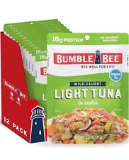Bumble Bee Light Tuna Pouch in Water 2.5 oz Pouch (Pack of 12) Keto Gluten Free