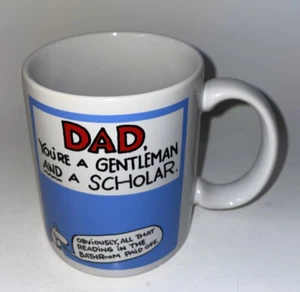 Vtg Retro Hallmark Shoebox Greetings Coffee Mug Dad Fathers Day Bathroom Humor - Picture 1 of 6