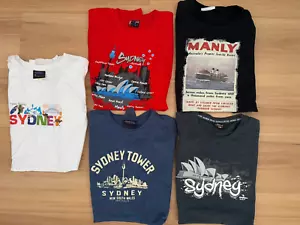 Bundle of 5 Unisex T Shirt Sydney Australia Crew Neck Souvenir XL - Picture 1 of 11