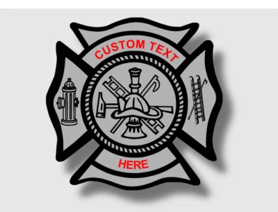 JEK SERVICES COMPANY Custom Firefighter Sticker (Custom Text and Color) (Select your size)