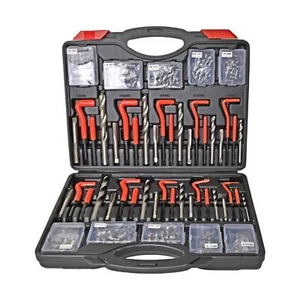 Kit de reparación de hilos de helicoil imperial y métrico Master 261 piezas - Imagen 1 de 12