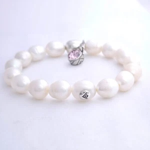 Silpada Glanz auf 925 Sterling Silber Perlen Stretch Armband Amethyst CharmB2894 - Bild 1 von 5