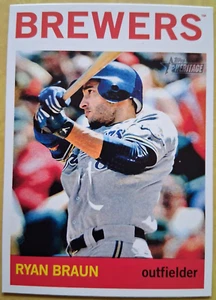 2013 Topps Heritage #460 - Ryan Braun - ACTION Variation - Picture 1 of 2