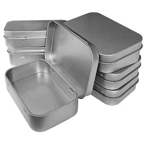 12 Pcs Metal Hinged Tin Box Container Mini Portable Small Storage Container K... - Picture 1 of 6