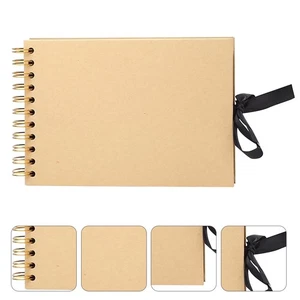 1pc Creative DIY Scrapbook Fotoalbum A5 Fotoalbum mit Ribbon Bowknot - Bild 1 von 12