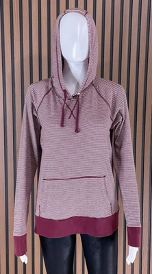 Sudadera con Capucha Kuhl Stria Para Mujer M Rayas Rojas Poli Pullover Senderismo Viaje Rendimiento Foto 1 de 4
