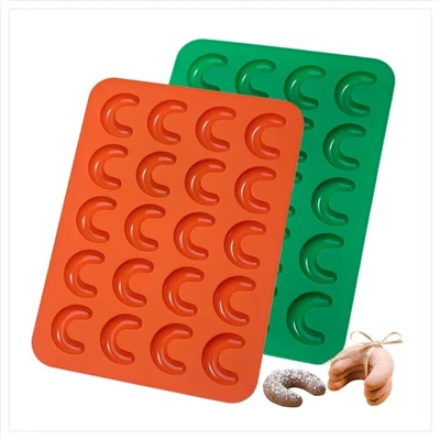 Silikon Backform Vanillekipferl Kekse Schokoladen Eiswürfel Form - Bild 1 von 4