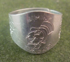 1960s Walt Disney Jiminy Cricket Aluminum Adj Ring  -8-25 - Picture 1 of 4