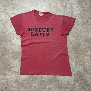 Vintage 50s Distressed Wilson Sports Equipment Roxbury Latin Tee Size M - Imagen 1 de 7