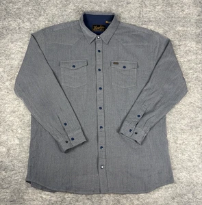 Howler Bros Shirt Mens 2XL Stockman Stretch Snapshirt Blue Gray Western - Picture 1 of 7