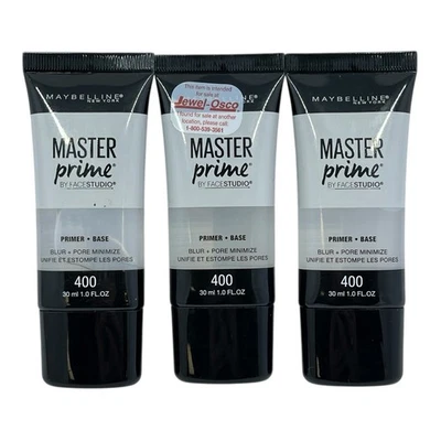 Maybelline Facestudio Master Prime Blur + Pore Minimize 400 1 fl oz Lot Of 3 - Image 1 of 4