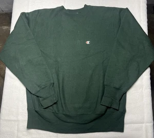 Vintage Champion Sweatshirt Herren L Grün Reverse Weave 90s Made In USA Crew Neck - Bild 1 von 6