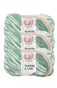 ( 3er Pack ) Lion Brand Yarn Wolle Ease Fair Isle Garn, Salbei / Pink Salt - Bild 1 von 5