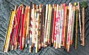 Large Lot Vintage Novelty Colorful 1980s 1990s Pencils School Mostly New Lot B - Picture 1 of 3
