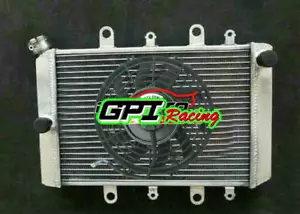 Aluminum Radiator + FAN For Yamaha Grizzly Kodiak 700 YFM700 2015-2019 2018 2017 - Foto 1 di 12