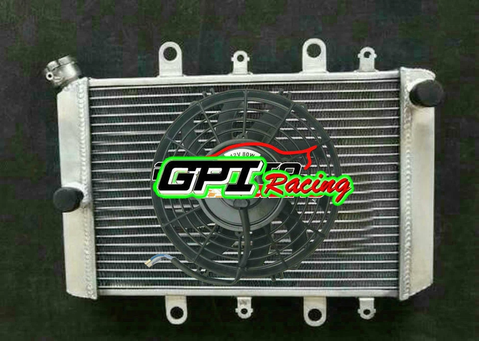 Aluminum Radiator + FAN For Yamaha Grizzly Kodiak 700 YFM700 2015-2019 2018 2017 - Image 1 of 4