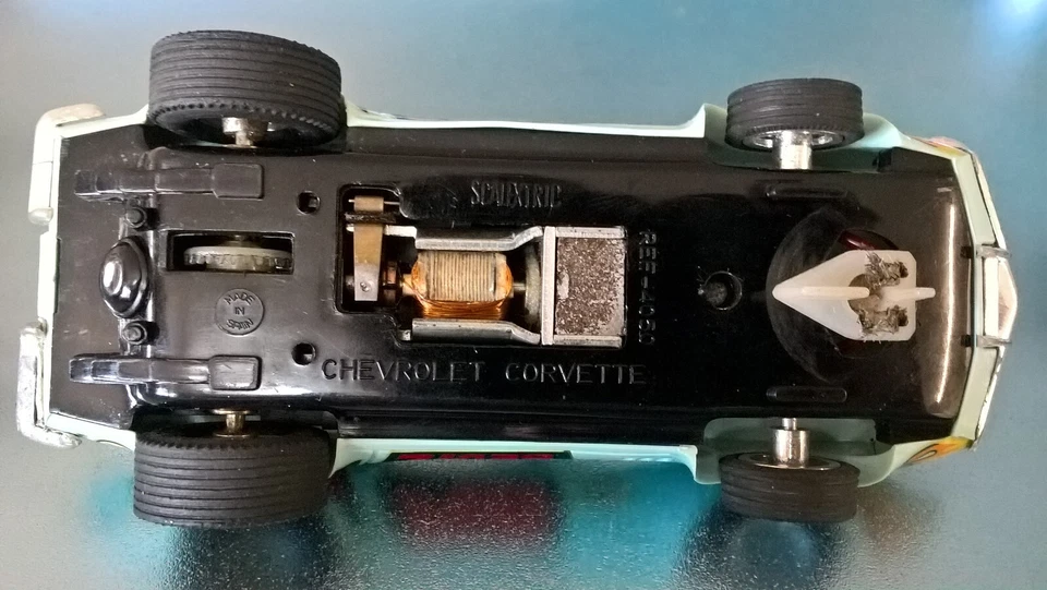 Scalextric Exin 4050 Chevrolet Corvette Dragster Lt Blue No 45. Made in SPAIN. - image 1 of 4