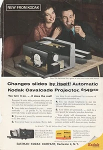 Anuncio de revista proyector Kodak Cavalcade automático original 1959 - Imagen 1 de 1