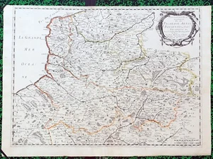 XVII ème - Picardie Artois Boulonais Belle Carte par Sanson 58 x 42 Editée 1651 - Picture 1 of 4